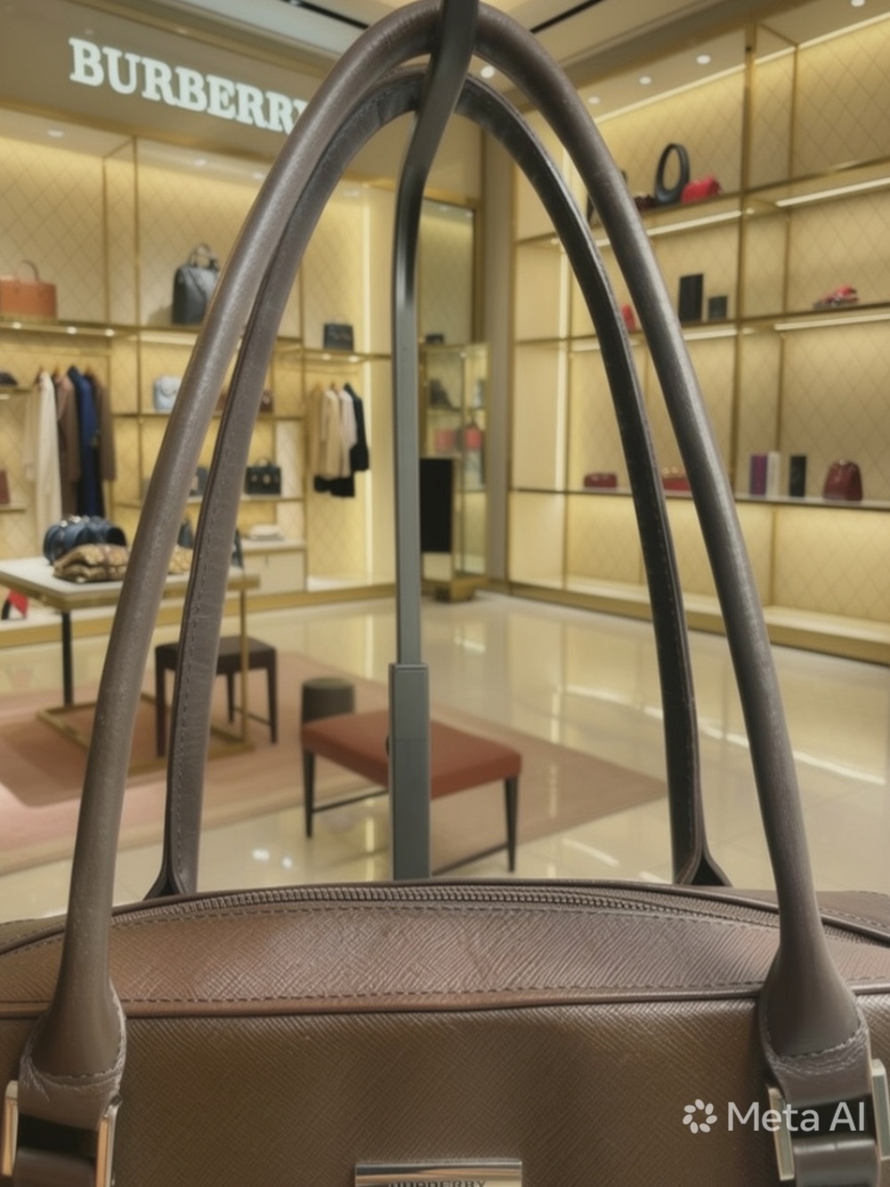 ❌ SOLD Burberry Structured Satchel Handbag - Picture 4 of 8